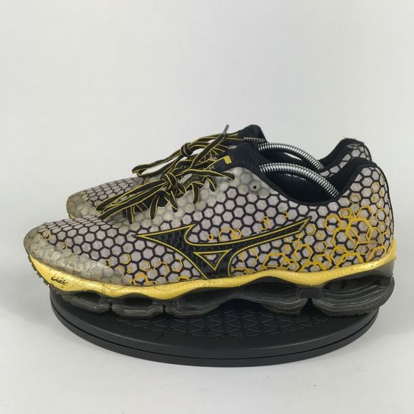Mizuno Wave Prophecy 3 Gray/Yellow Athletic Running Shoes Men’s Size 11.5 - Picture 8 of 12